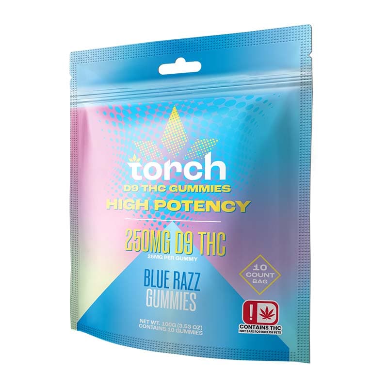 Torch Blue Razz High Potency Gummies (250mg)